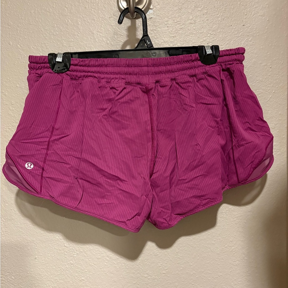 lululemon athletica Magenta Hotty Hot Shorts